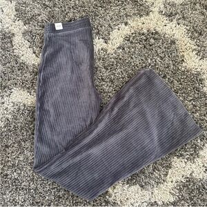 Aerie Gray Corduroy Flare Pants